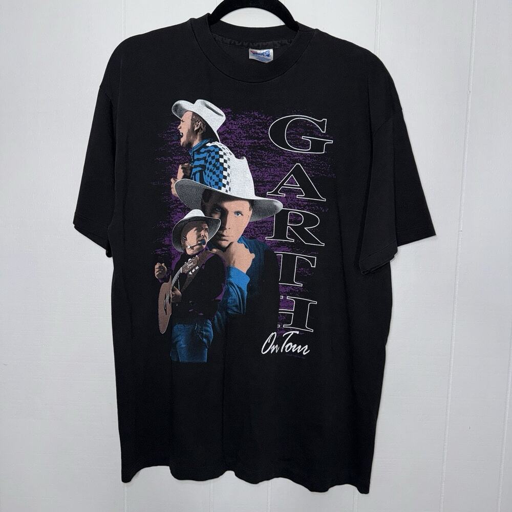 Vintage Men’s 1992 Garth Brooks On Tour T Shirt Hanes Beefy 90s Country Size L
